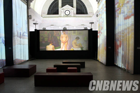 '반 고흐 인사이드: 빛과 음악의 축제'전은 반 고흐를 소재로 한 대형 미디어아트 전시다.(사진=김금영 기자)