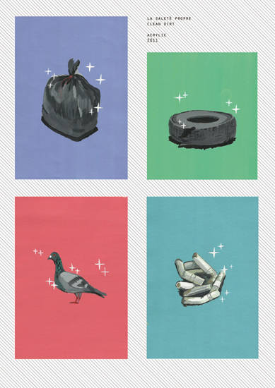 김우유, ‘La salte propre’. 캔버스에 아크릴, 100 x 150cm, 2011.