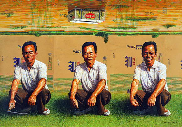 이종구, '이씨의 여름'. 부대종이에 아크릴릭, 150 x 210cm. 1991.(사진=가나아트)