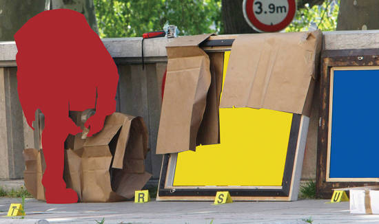 존 발데사리, ‘도난당한 이미지’전을 위한 포스터 이미지. 사진 = 프라다 재단