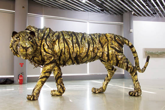 정의지, ‘재생 - 호랑이(Regenesis - Tiger)’. 사진 = 광명업사이클아트센터