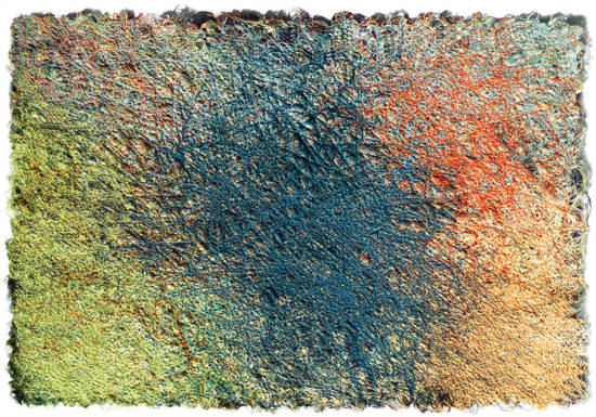 안해익·유미현, ‘러그(Rug) 1’. 봉제공장 폐기 부자재, 160 x 230 x 1cm. 사진 = 서울디자인재단