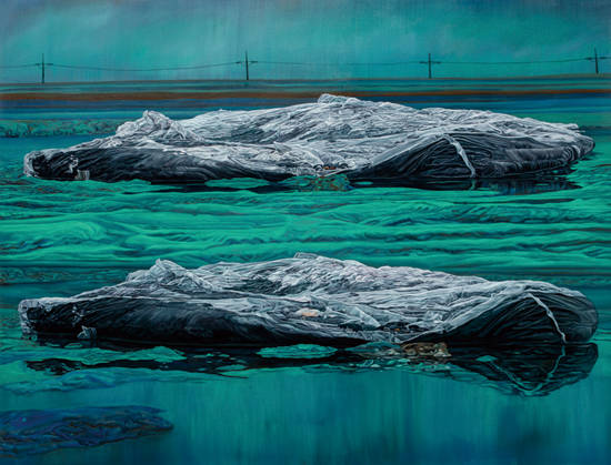 박은하, ‘폐쇄적 써클’. 148 x 194cm, 캔버스에 유화. 2015.