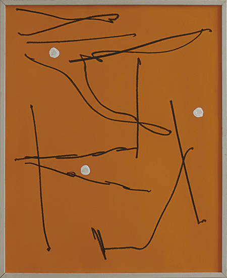 장 마르크 톰멘, ‘세 개의 점 - 황색(Trois Points Jaune)’. 종이에 아크릴릭, 연필, 52 x 42 cm. 2015. 사진 = 아트사이드 갤러리