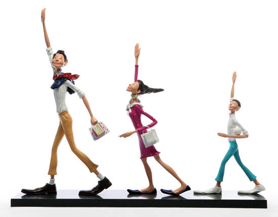 김경민, ‘좋은 하루(Good Day)!’. 브론즈에 아크릴릭, 27 x 90 x 73cm. 2015. 사진 = 슈페리어 갤러리