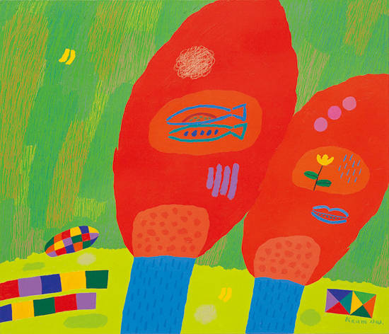 금동원, ‘아름다움의 시원 - 나무 이야기’. 캔버스에 아크릴릭, 45.5 x 53cm. 2004. 사진 = 슈페리어 갤러리