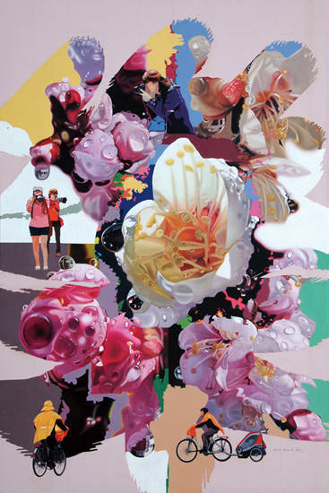 김기택, ‘락(樂)’. 캔버스에 오일, 130.3 x 193.9cm. 2014. 사진 = 장은선 갤러리