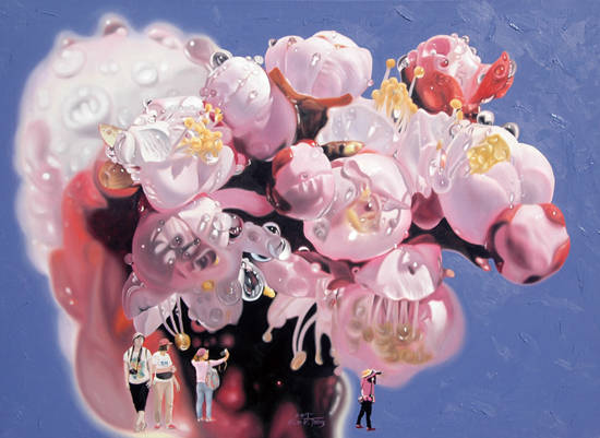 김기택, ‘매화’. 캔버스에 오일, 60.6 x 72.7cm. 2015. 사진 = 장은선 갤러리