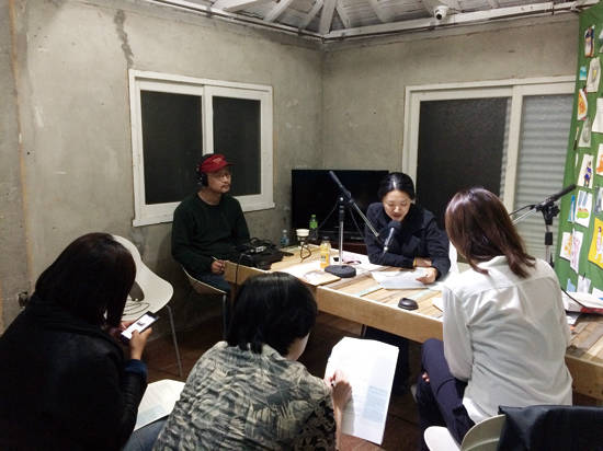 ‘말하는 미술’의 녹음 현장. 사진 = 아트스페이스 풀