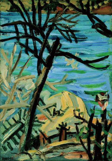 이중섭, ‘통영앞바다’. 종이에 유채, 41.6 x 28.9cm. 1950년대. 사진 = 서울미술관