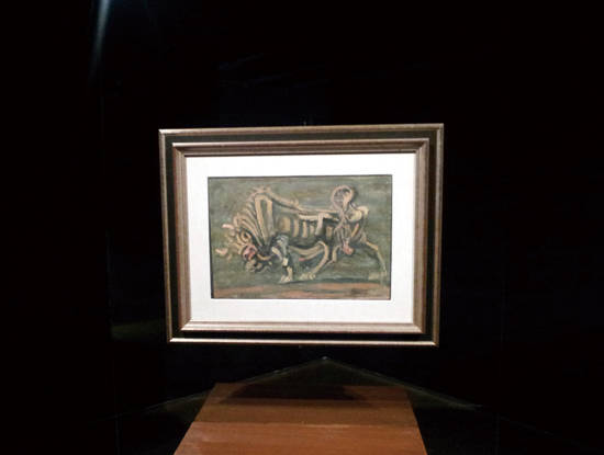 이중섭의 ‘황소’. 이중섭의 외로운 투쟁을 잘 보여주는 대표작 가운데 하나다. 사진 = 김금영 기자