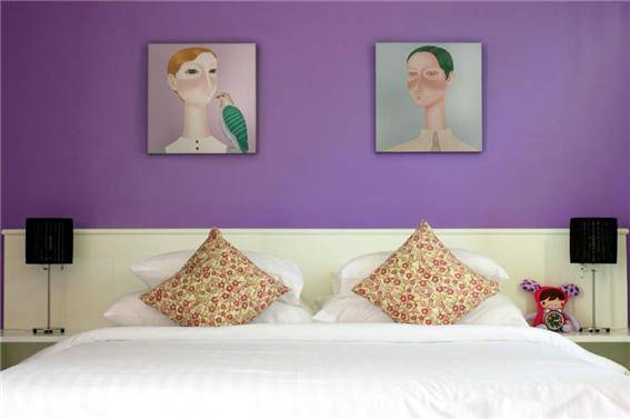 서울리빙디자인페어에 출품되는 장수기 작가의 '소녀'와 '소년' 작품을 라이프 스타일로 연출한 모습.(사진=서울옥션)