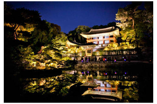 창덕궁 주합루 야경.(사진=문화재청)