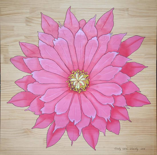 장성원, ‘Love for You(당신을 위한 사랑)16-8_상아환선인장’. 나무 위에 오일, 90 x 90cm.