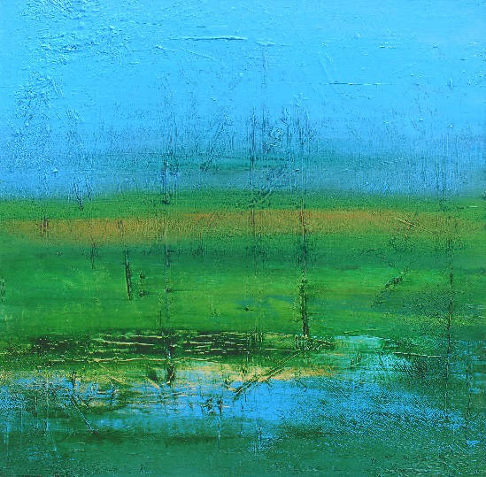 하용석, ‘풍경’. 캔버스에 아크릴, 100 x 100cm. 2016