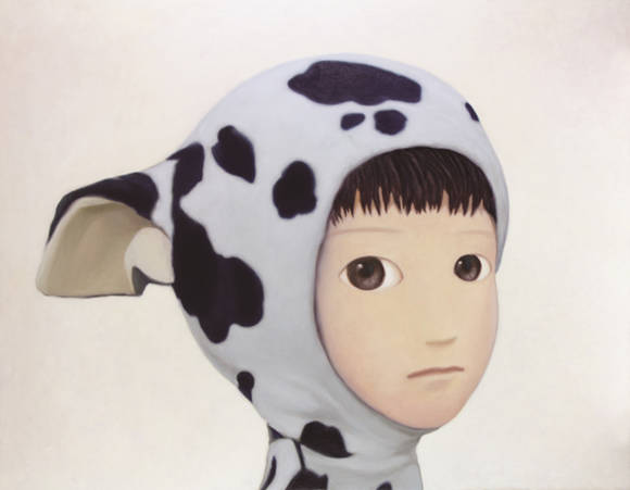 마유카 야마모토, '소(Cow)'. 캔버스에 오일, 116.7 x 90.9cm(F50). 2016.