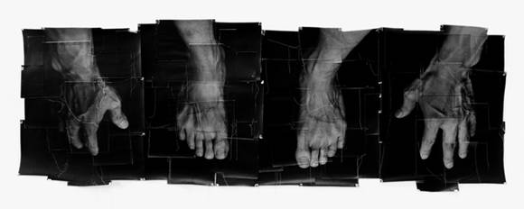 구본창, ‘태초에 10-1’. 인화지에 사진(흑백), 면천, 실, 재봉. 1995-1996. 국립현대미술관 소장