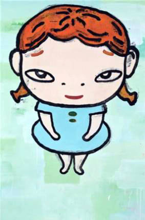 요시토모 나라, 'O.T(Untiteld)'. 캔버스에 아크릴릭, 150 x 100cm. 1993.(사진=서울옥션)