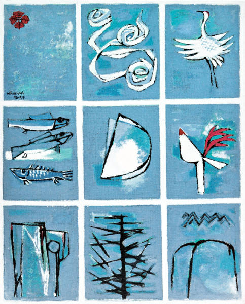 김환기, '영원한 것들(Eternity in Nature)'. 캔버스에 오일, 127.5 x 103.5cm. 1956~57.(사진=서울옥션)