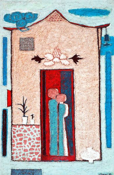 김환기, '성북동 집(Seongbuk-dong Hose)'. 캔버스에 오일, 99 x 64cm. 1956.(사진=서울옥션)