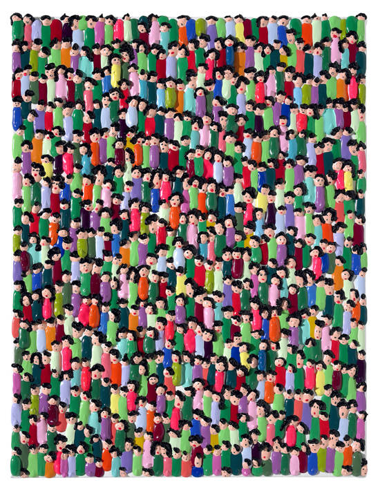 김소형, ‘세상사람들(6-16)’, 캔버스에 아크릴, 31.8 x 41cm. 2016.